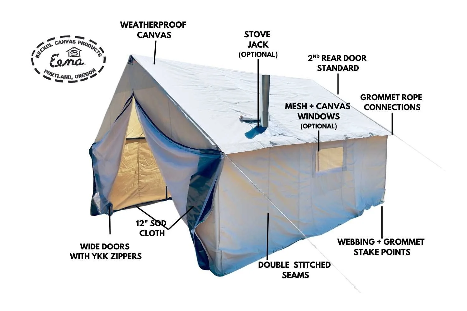 Shop Canvas Wall Tents | USA Made — Beckel Canvas Products